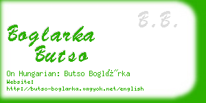 boglarka butso business card